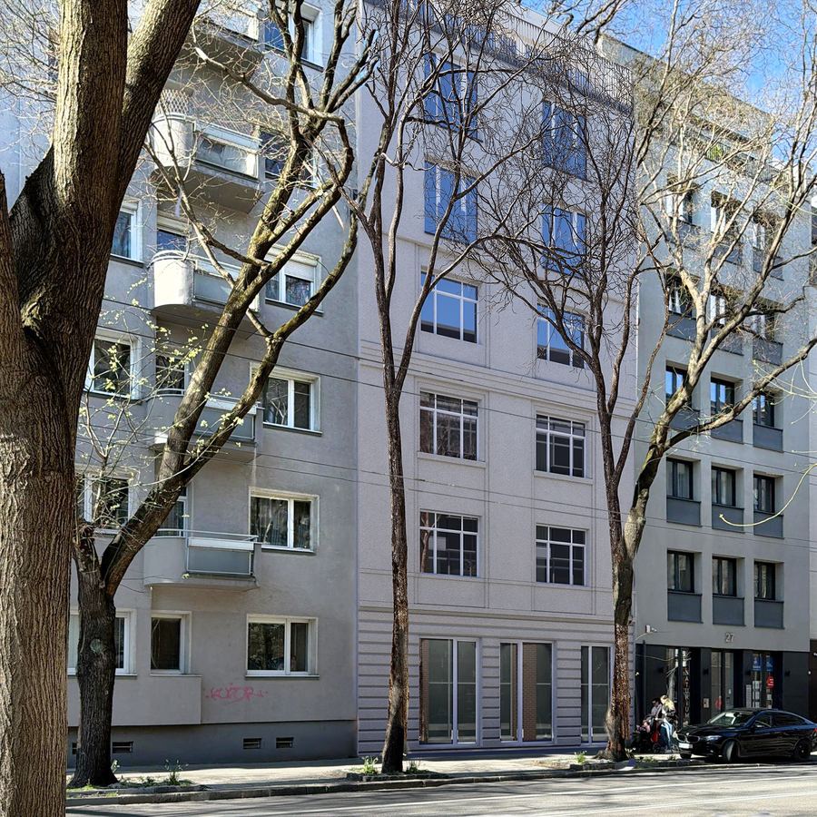 Záhradnícka 25, vizualizácia bytového domu z ulice